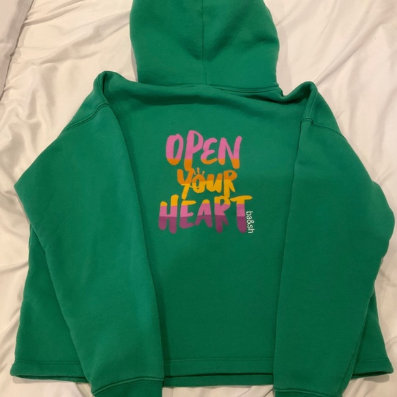 BA&SH gabin. SWEATSHIRT Green - Size Small (1) - Picture 6 of 6